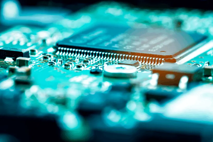 Close-up of intelligent electronic technology