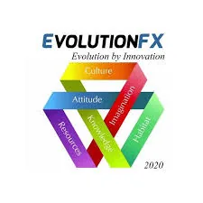 EvolutionFX innovation model showing culture, attitude, innovation, knowledge, resources and health from 2020
